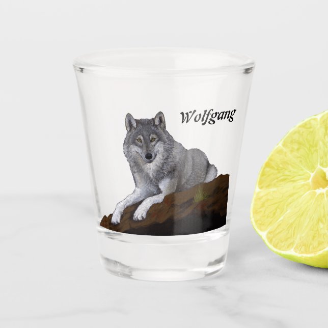Wolf Shot Glass (Front)