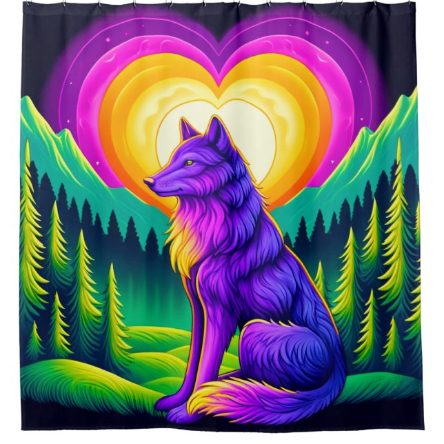 Wolf Shower Curtain (Front)