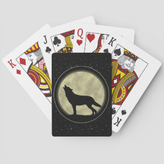 Wolf Silhouette, Bicycle Poker Playing Cards