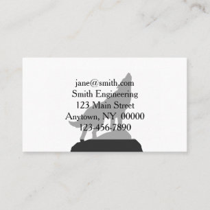 wolf silhouette howling - Choose background color Business Card