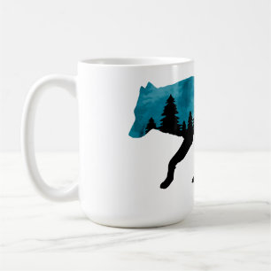 Wolf Silhouette Modern Coffee Mug