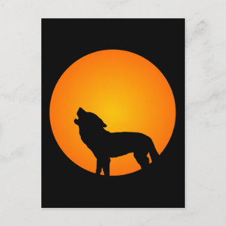 Wolf Silhouette Postcard
