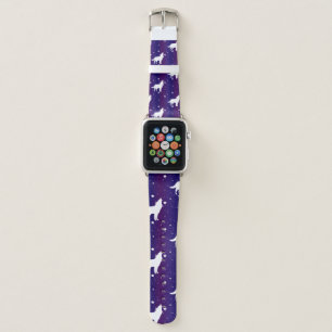 Wolf Silhouette Starry Night Galaxy Lover Universe Apple Watch Band