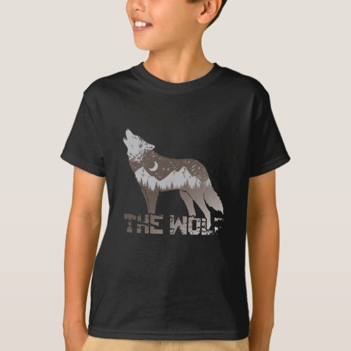 Wolf Silhouette Wolf Nature Lover T_Shirt