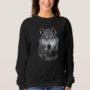 Wolf Silhouette Wolves Native Indian Forest Nature Sweatshirt
