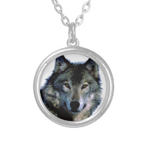 Wolf Silver Plated Necklace