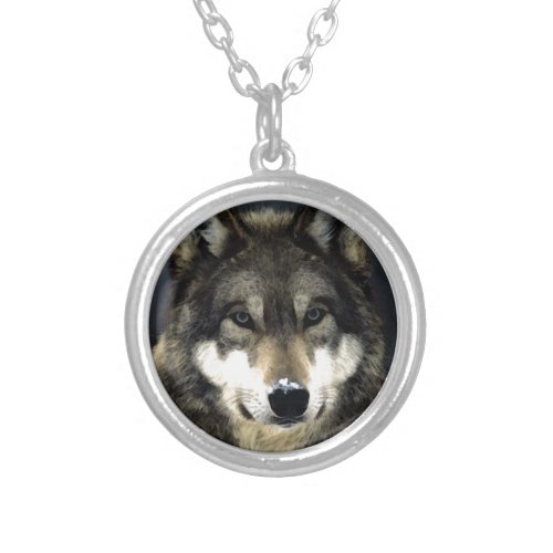Wolf Silver Plated Necklace