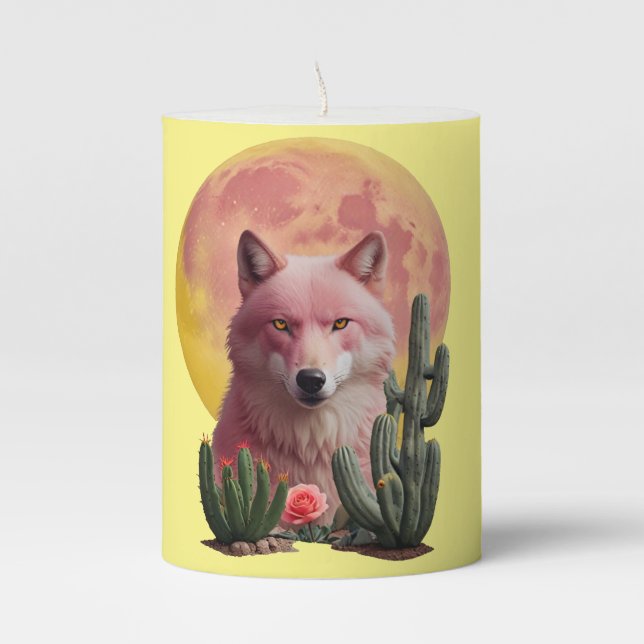 Wolf Six: Pillar Candle (Front)