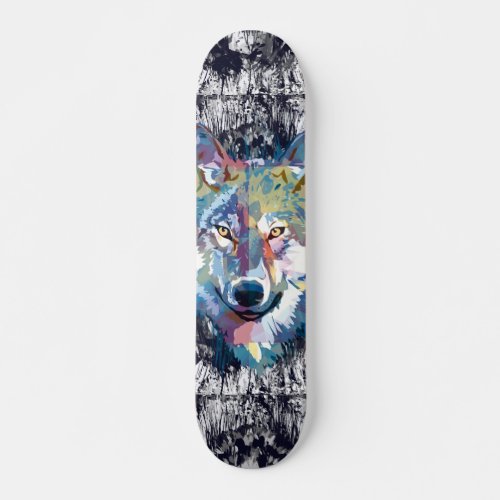 Wolf Skateboard _ Blue Wolf Skateboard 