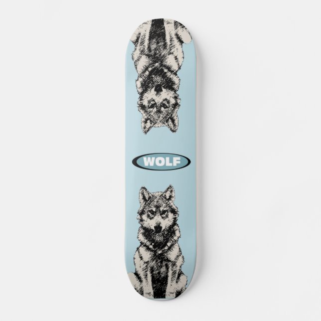 wolf skateboard deck (Front)