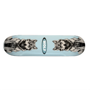 wolf skateboard deck