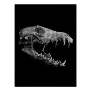 Wolf skull poster