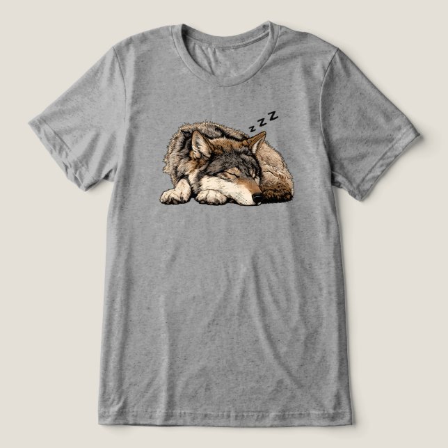 Wolf Sleeper Tri-Blend Shirt (Design Front)