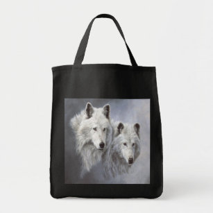 Wolf Pack Bags Zazzle Wolf Snow Buds Tote Bag