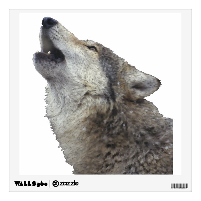 Wolf Song - Pastel Wall Decal (Front)