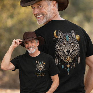 Wolf Spirit Animal | Boho Wolf Totem T-Shirt