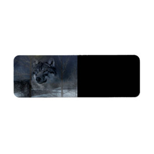 Wolf Spirit Moon Night Label