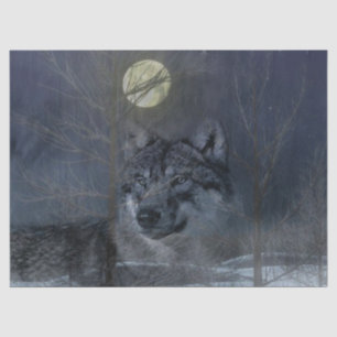 Wolf Spirit Moon Night Tissue Paper