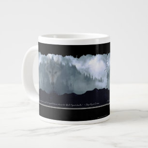 Wolf Spirit & Mountain Jumbo Soup & Coffee Mug