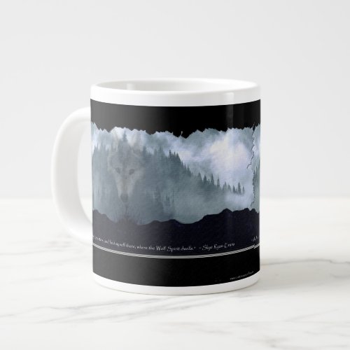 Wolf Spirit  Mountain Jumbo Soup  Coffee Mug