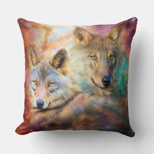 Wolf_Spirit Of The Universe Art Designer Pillow