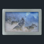 Wolf Spirits Belt Buckle<br><div class="desc">wolves</div>