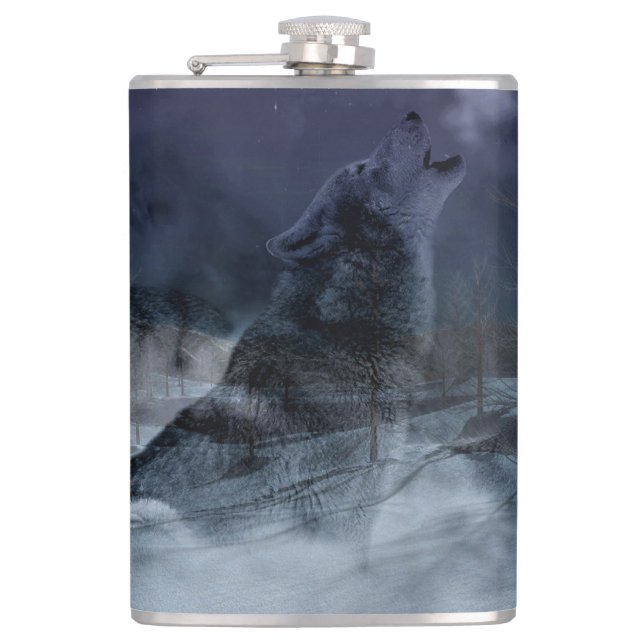 Wolf Spirits Howling Flask (Front)