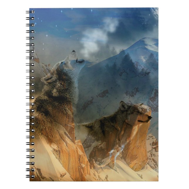 Wolf Spirits in Mountain Mist Notebook (Front)