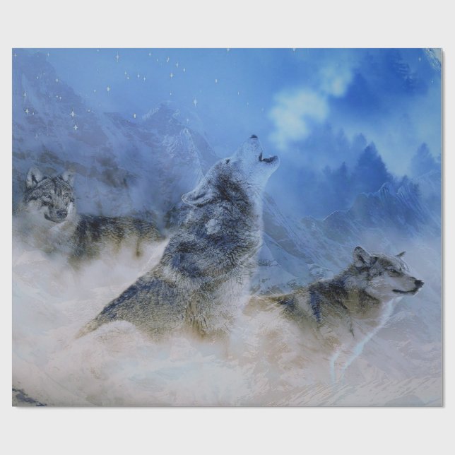 Wolf Spirits Wrapping Paper (Flat)