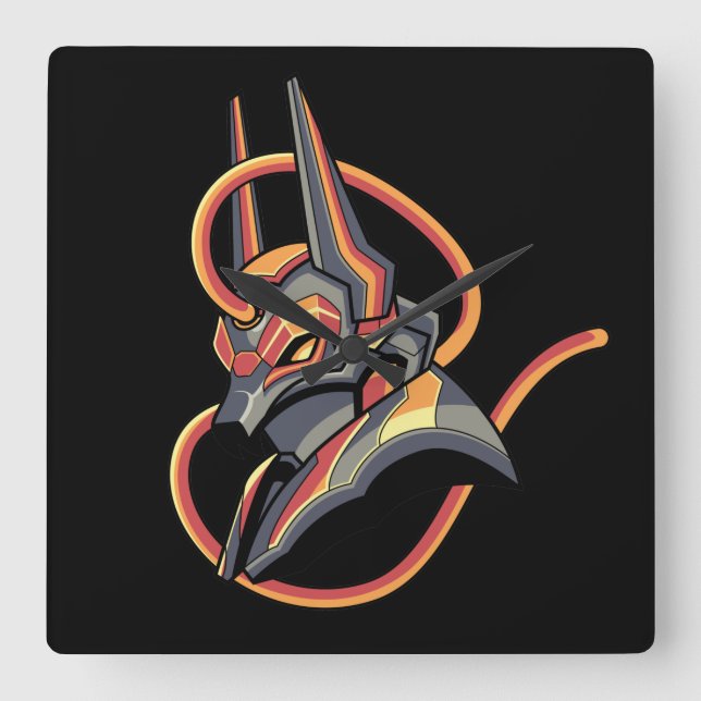 Wolf Square Wall Clock (Front)
