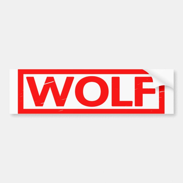 Wolf Stamp Bumper Sticker (Front)