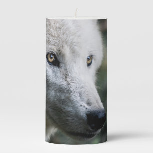 Wolf Stare Pillar Candle