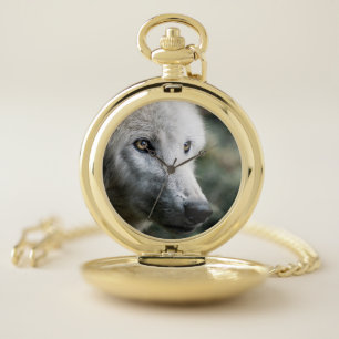 Wolf Stare Pocket Watch