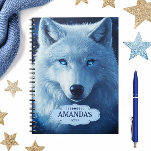 Wolf Stars Celestial Teen Anxiety Personalized Notebook