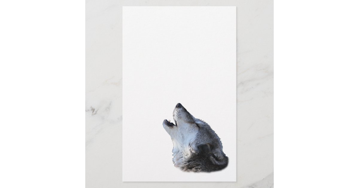 wolf stationery Zazzle