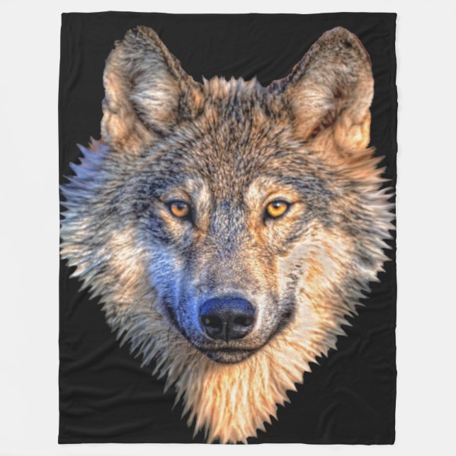 Wolf Style Fleece Blanket (Front)