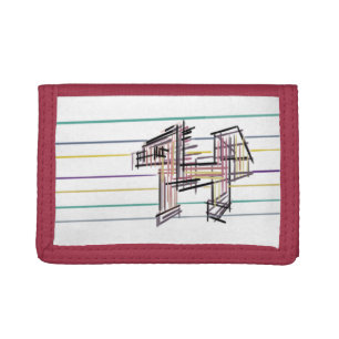 Wolf summer joy tri-fold wallet