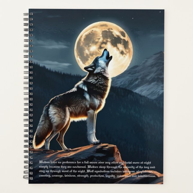 Wolf Symbolism Calendar Planner (Front)