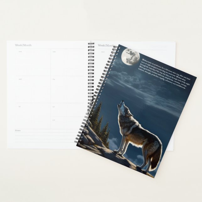 Wolf Symbolism Calendar Planner (Display)