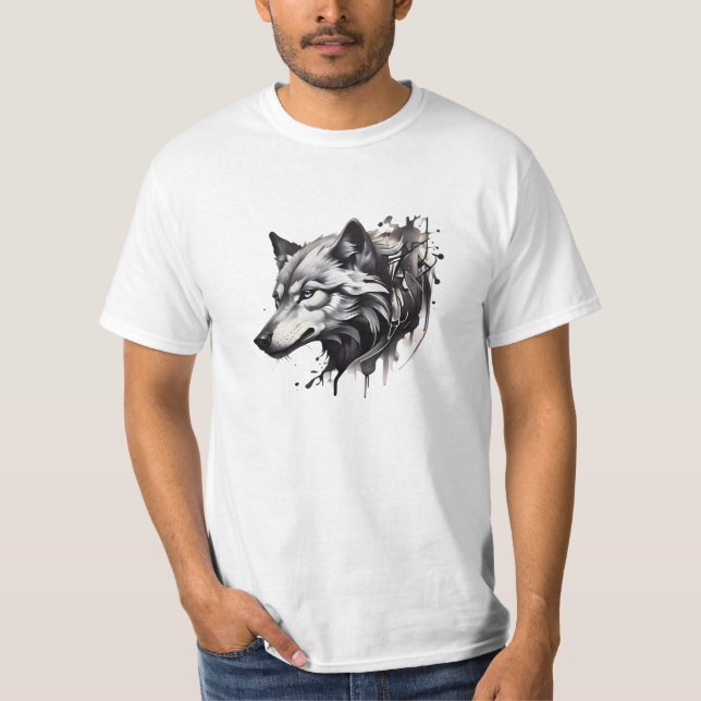 Wolf T-Shirt Collection Tattoo Style Designs  (Front)