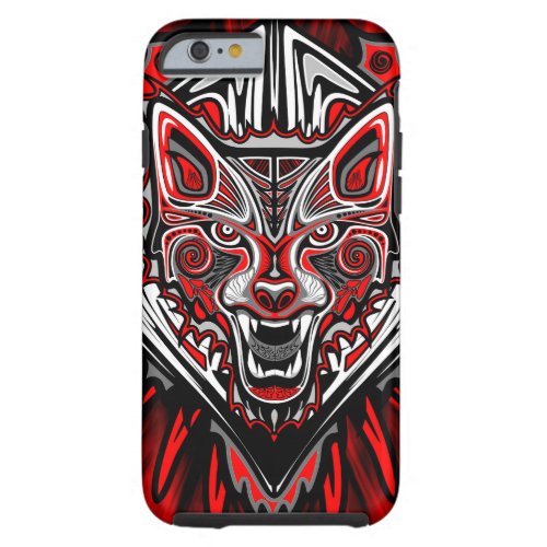 Wolf Tattoo Style Haida Art iPhone 66s Tough Tough iPhone 6 Case