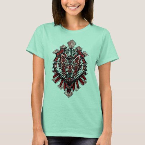 Wolf Tattoo Style Haida Art WomensT_Shirt Dress T_Shirt