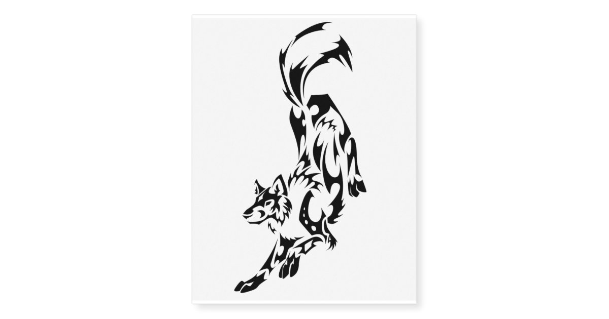 wolf temporary tattoo | Zazzle.com