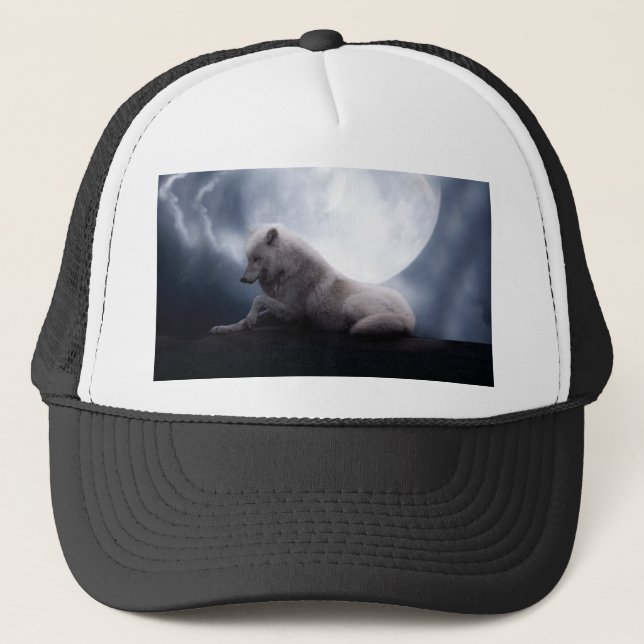 Wolf the King of Wilderness Trucker Hat (Front)