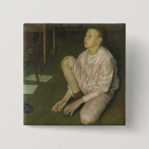Wolf, the Son of the Artist, 1900 Pinback Button