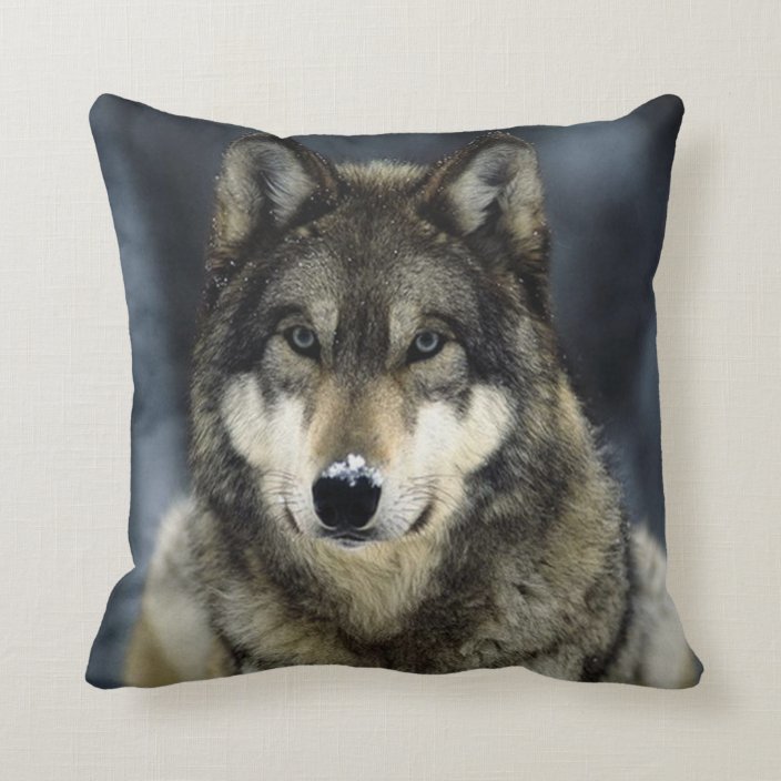 wolf plush pillow