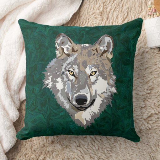 wolf throw pillow Zazzle