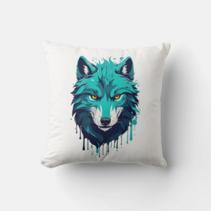 wolf throw pillow