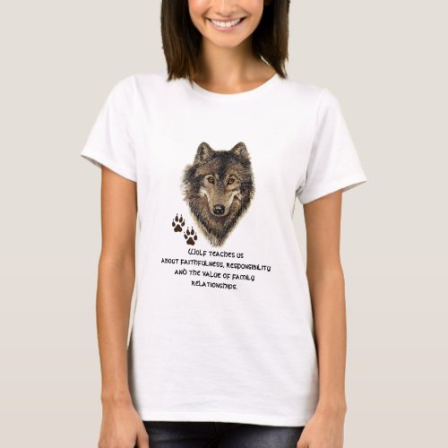 Wolf Totem Animal Guide Inspirational T_Shirt