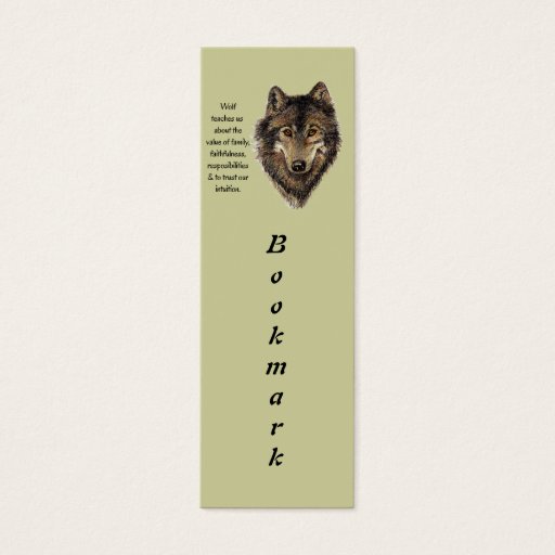 Customizable Wolf Totem Animal Guide Watercolor Nature Art Business Cards